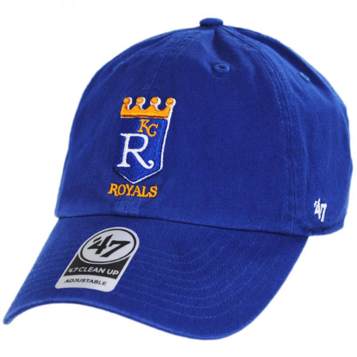 47 Brand | Kansas City Royals MLB Cooperstown Clean Up Strapback Baseball Cap Dad Hat | 203425 | lead | ROYAL