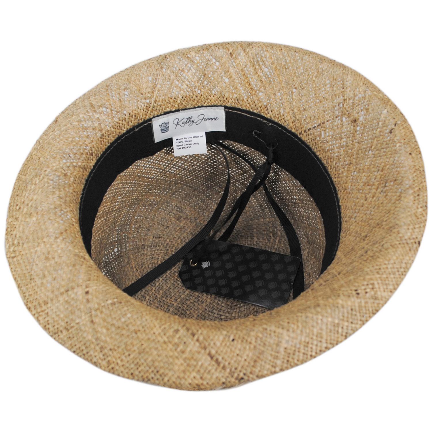 Kathy Jeanne | Peacock Feather Seagrass Topper Hat | 122466 | under | SEAGRASS