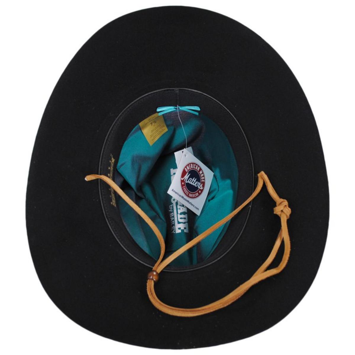 Renegade | Hickstead Wool Felt Western Hat | 130386 | under | BLACK