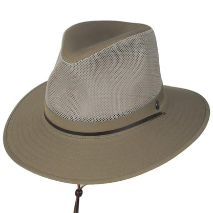 Jaxon Hats | Mesh Crown Aussie Hat | 147249 | lead | KHAKI