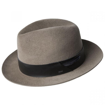 Bailey 1922 | Flume Velour Fur Felt Fedora Hat | 130332 | lead | MINK