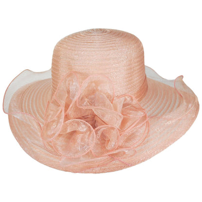 Iridescent Milan Organza Downbrim Hat