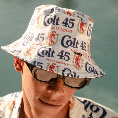 BRIXTON HATS | Colt 45 x Brixton Cotton Reversible Bucket Hat | 185559 | lsfone | MULTI/MIDNIGHT BLUE