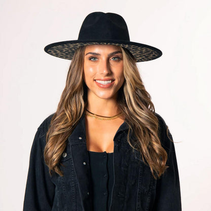 San Diego Hat Company | Peekaboo Faux Suede Fedora Hat | 108658 | lsfone | BLACK