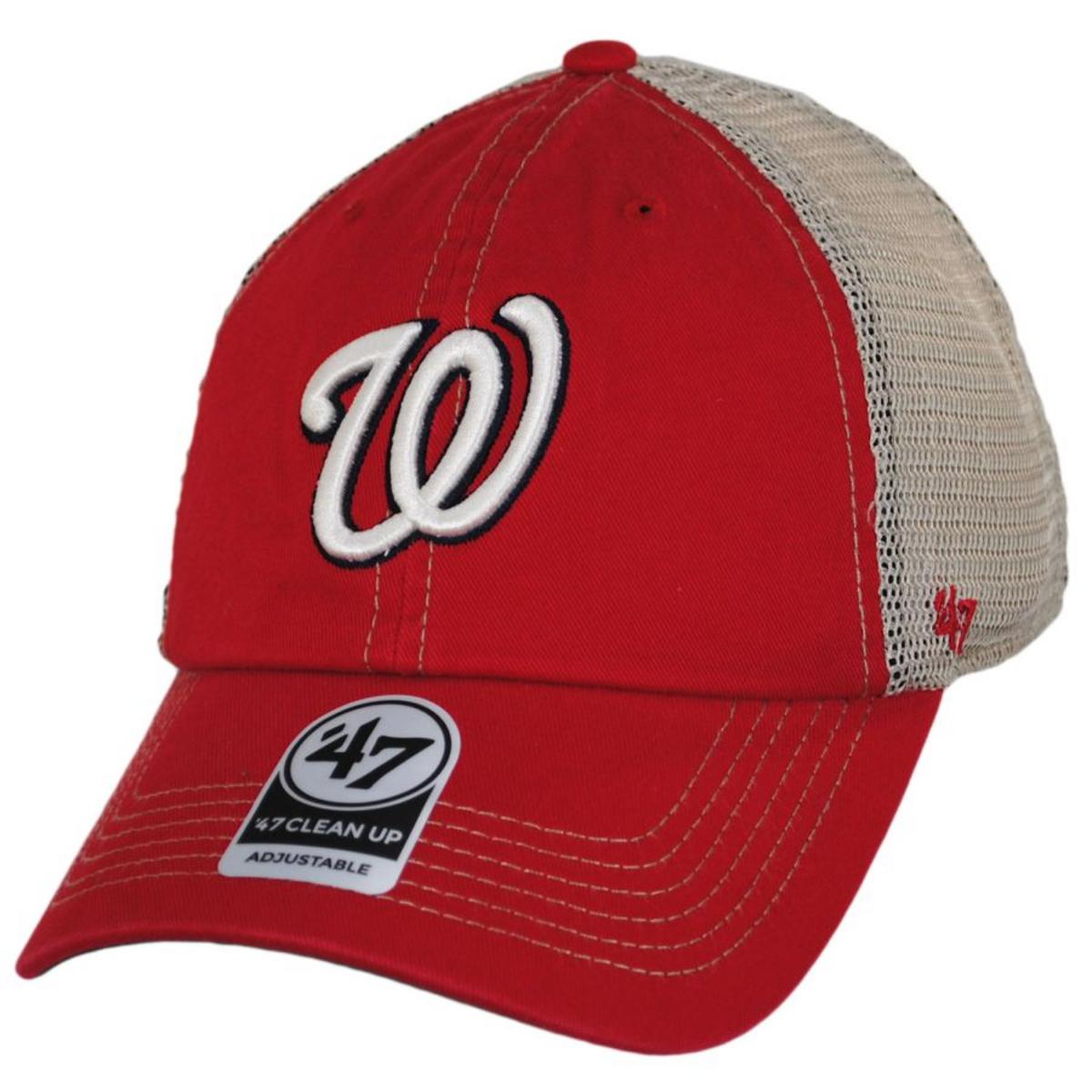 47 Brand | Washington Nationals Trawler 47 Mesh Clean Up Baseball Cap | 203355 | lead | RED