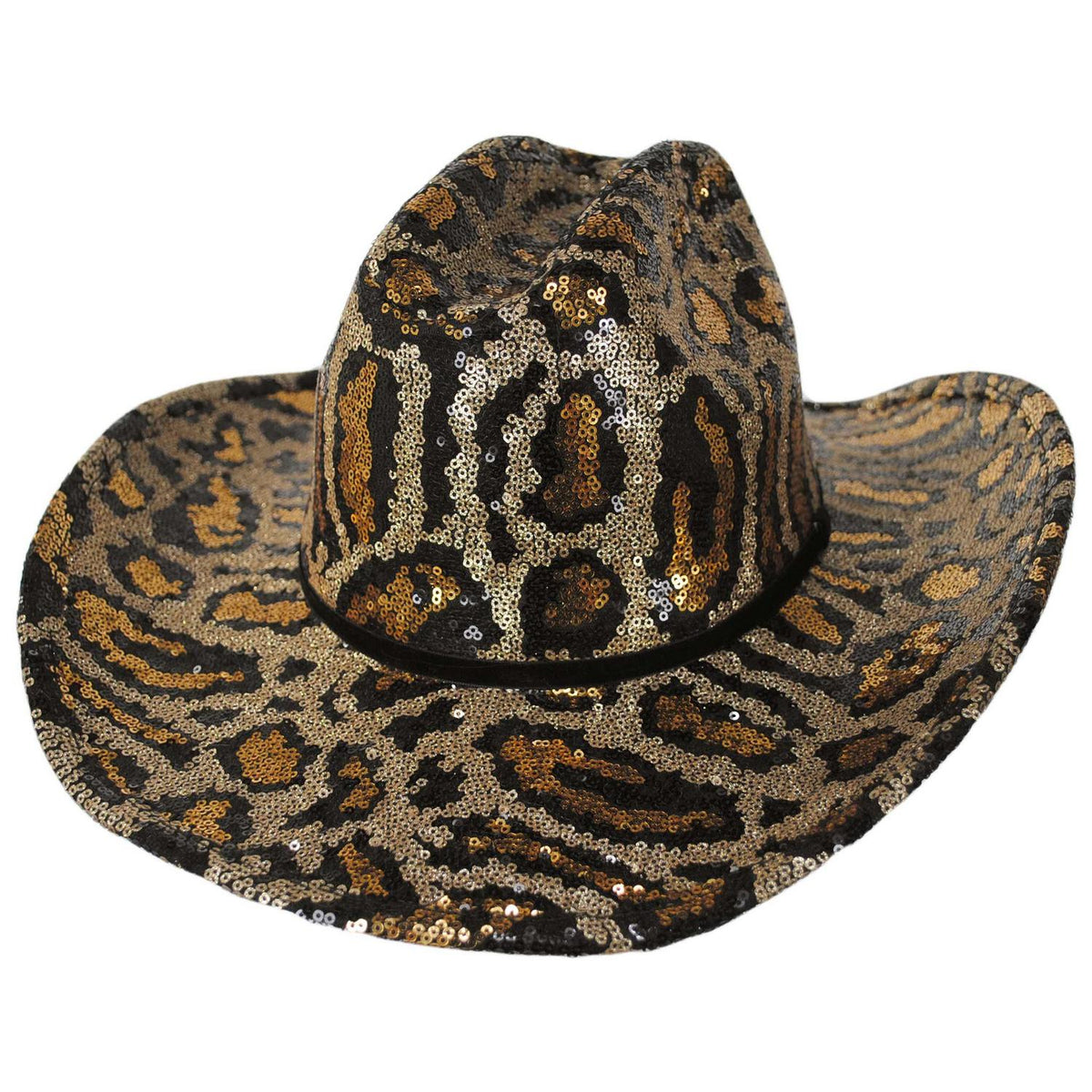 San Diego Hat Company | Glitterati Sequin Cowboy Hat | 108667 | lead | LEOPARD