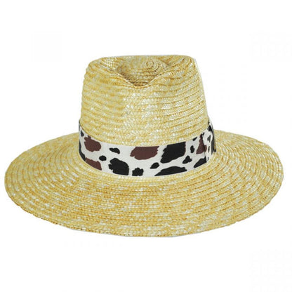 BRIXTON HATS | Joanna Wheat Straw Fedora Hat | 104012A | front | HONEY/CATTLE