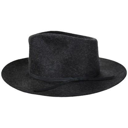 Bailey 1922 | Runnel Wool Felt Fedora Hat | 130319 | profile | NU BLACK MIX
