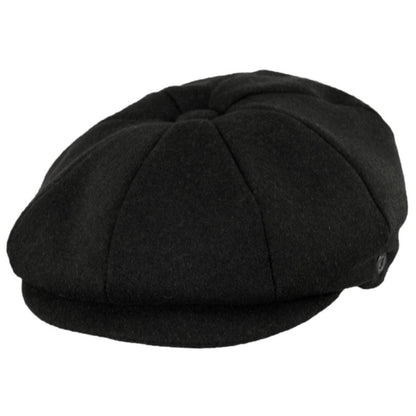 Jaxon Hats | Harlem Wool Blend Newsboy Cap | 167791 | lead | BLACK