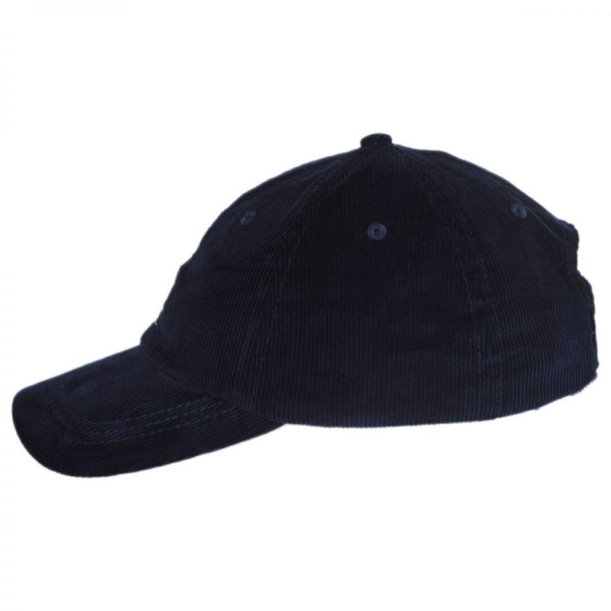 Kangol | Logo Corduroy Strapback Baseball Cap Dad Hat | 201182 | profile | NAVY