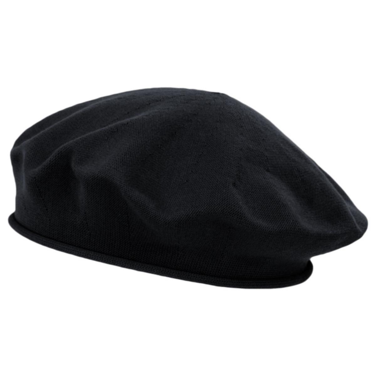 sur la tete | Cotton Beret - 10.5 inch Diameter | 151100 | lead | BLACK