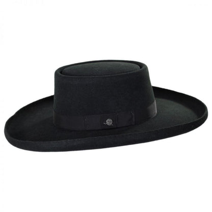 Charlie 1 Horse | Tattoos and Scars Wool Felt Gambler Hat | 124990 | profile | BLACK