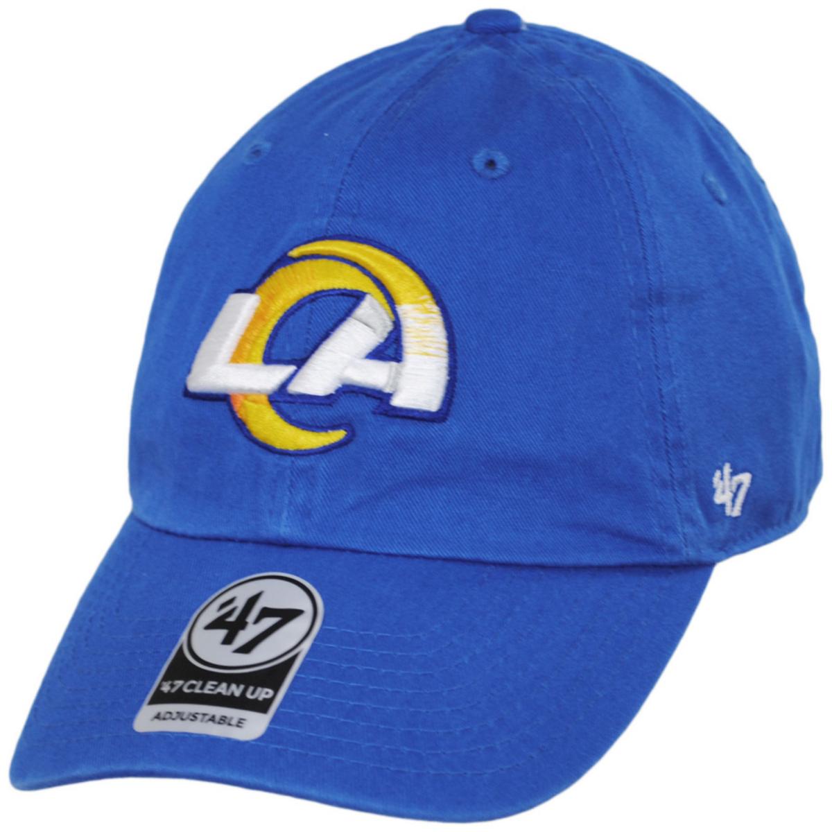 47 Brand | Los Angeles Rams NFL Clean Up Strapback Baseball Cap Dad Hat | 203582 | lead | ROYAL BLUE