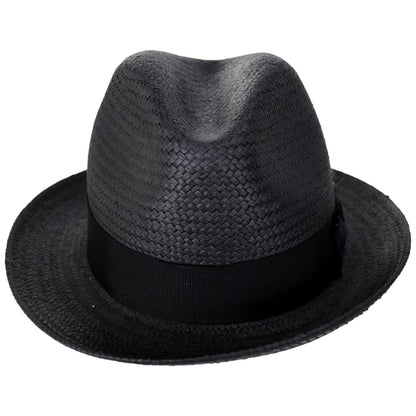 Bailey 1922 | Tino Sun Raindura Straw Fedora Hat | 127942 | front | BLACK