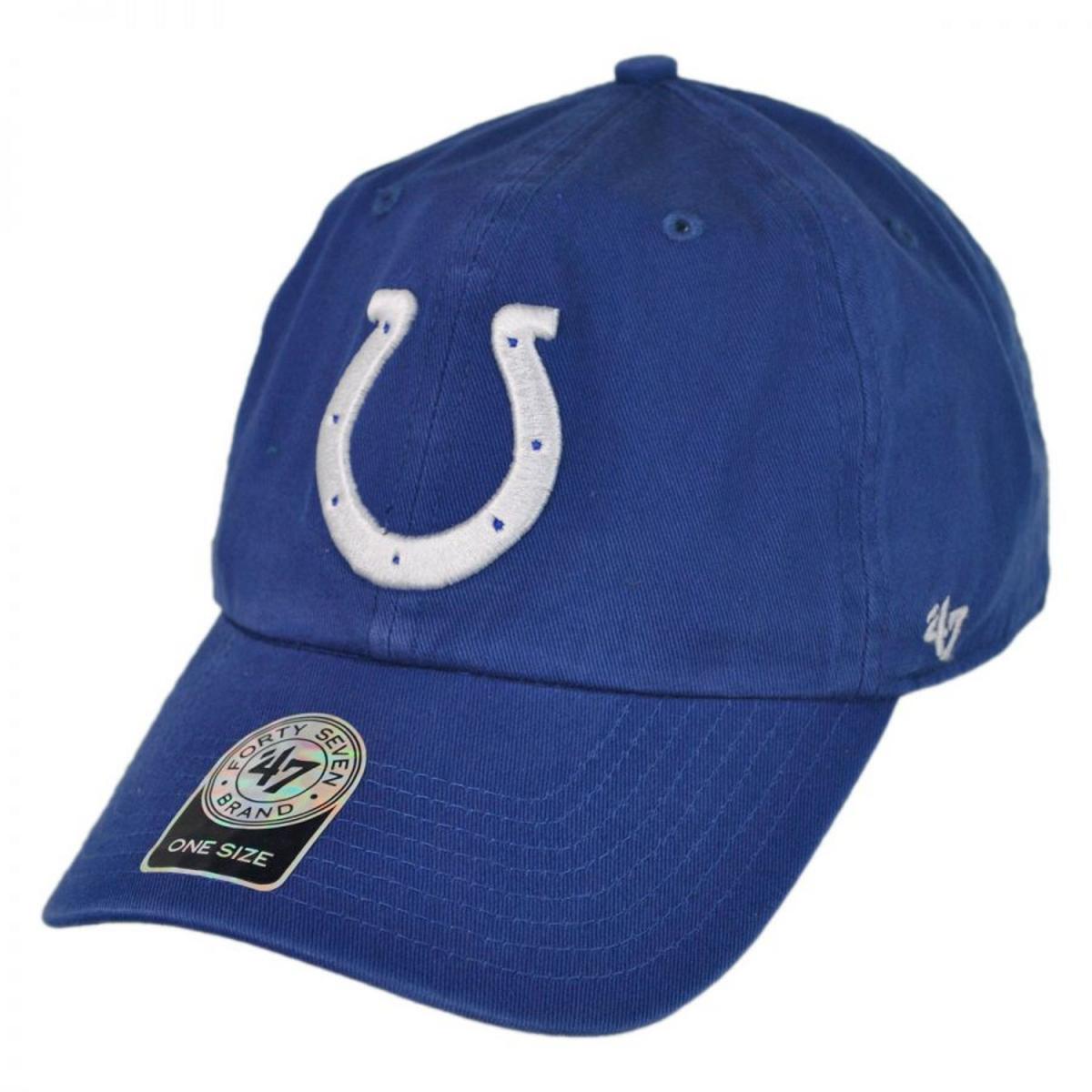 47 Brand | Indianapolis Colts NFL Clean Up Strapback Baseball Cap Dad Hat | 203840 | lead | ROYAL