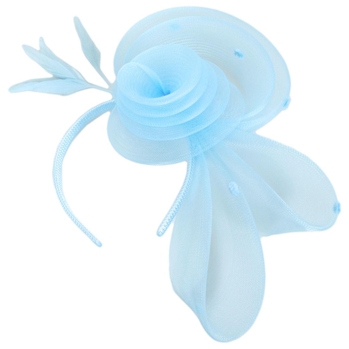 Kathy Jeanne | Pluma Horsehair Mesh Fascinator Hat | 122438 | lead | ICE BLUE