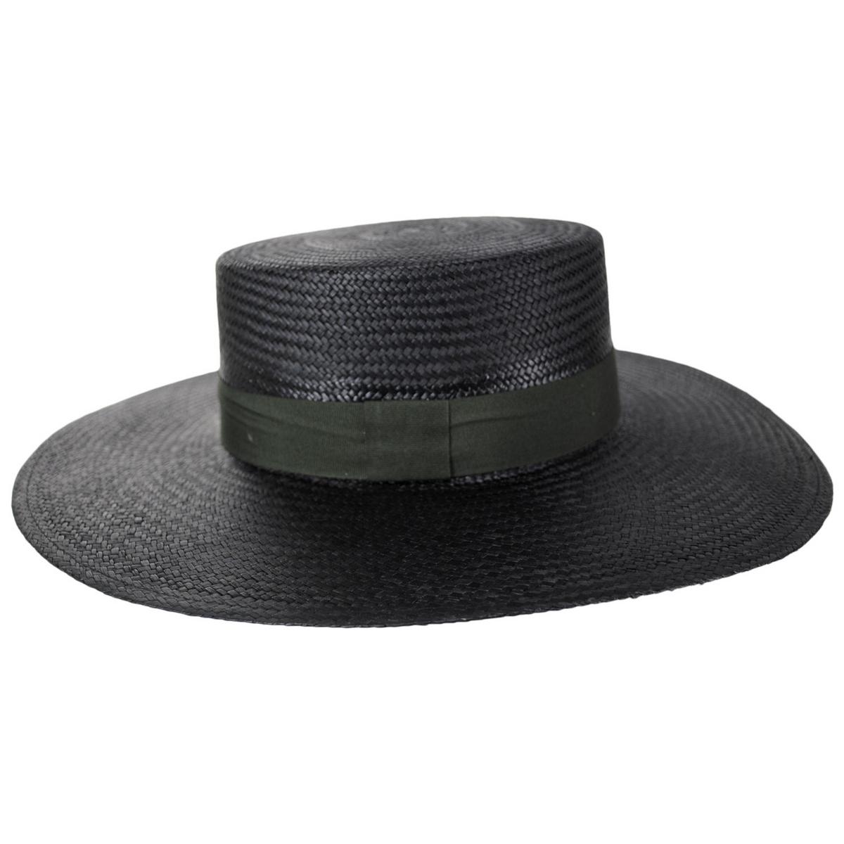 3 Regions Trade Co. | Bolero Cuenca Panama Straw Hat | 128751 | profile | BLACK/OLIVE