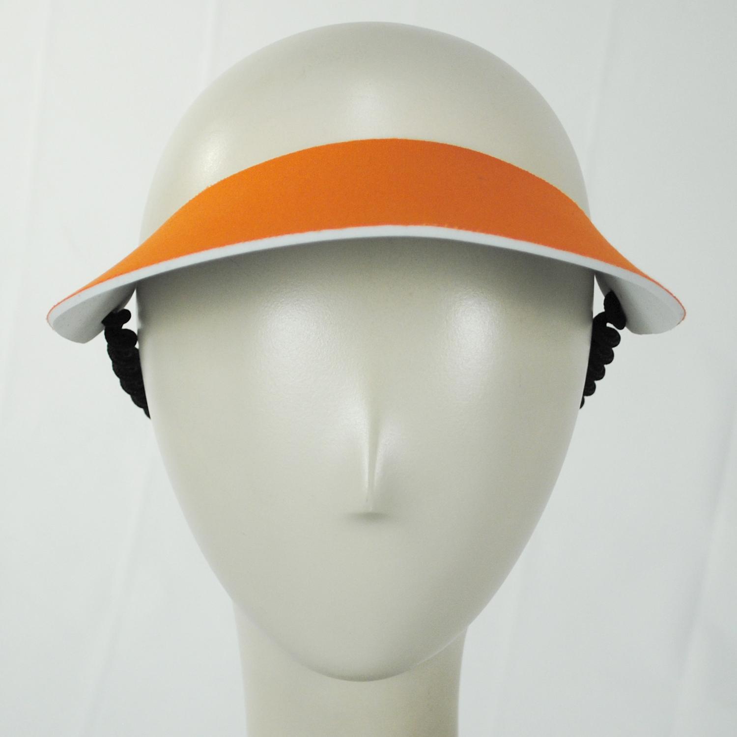 The Incredible Sunvisor | Springlace Solid Sunvisor | 196351 | front | ORANGE