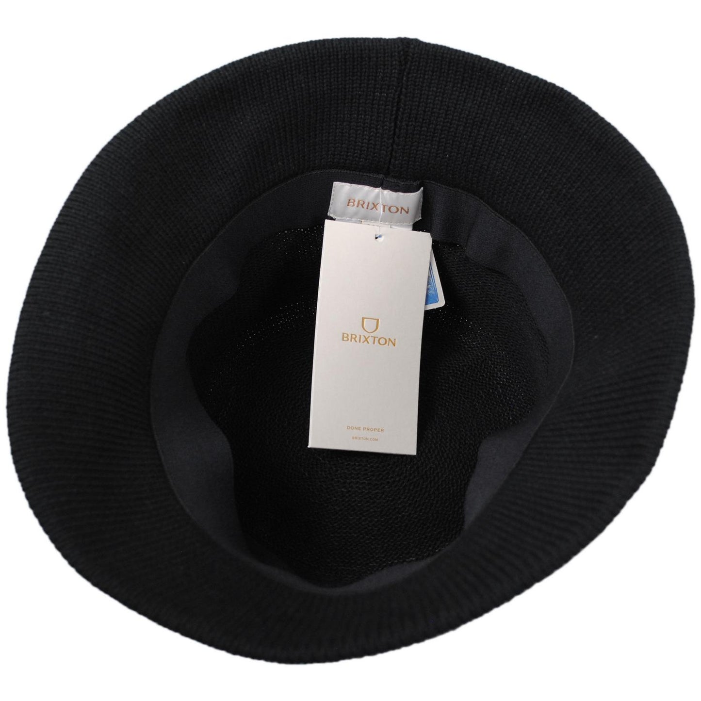 BRIXTON HATS | Redding Cotton Knit Bucket Hat | 185563 | under | BLACK