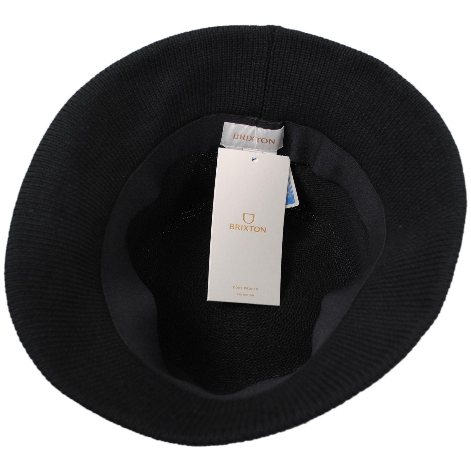 BRIXTON HATS | Redding Cotton Knit Bucket Hat | 185563 | under | BLACK