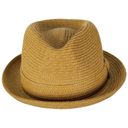 Bailey 1922 | Billy Braided Toyo Straw Fedora Hat - Classic Colors | 127843 | front | LATTE