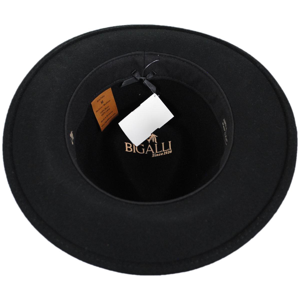 Bigalli | Lash Wool Felt Fedora Hat | 131441 | under | BLACK