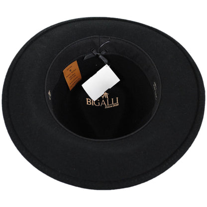 Bigalli | Lash Wool Felt Fedora Hat | 131441 | under | BLACK