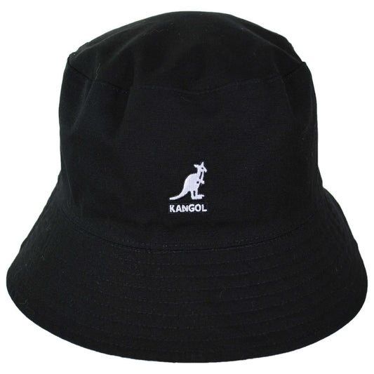 Kangol | Adman Reversible Cotton Bucket Hat | 185852 | front | BLACK