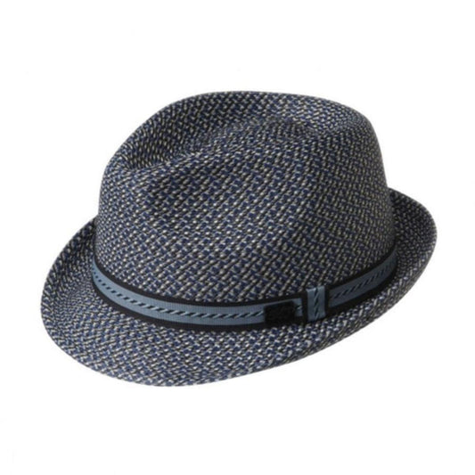 Bailey 1922 | Mannes Poly Braid Fedora Hat - Classic | 127844 | lead | NAVY MULTI