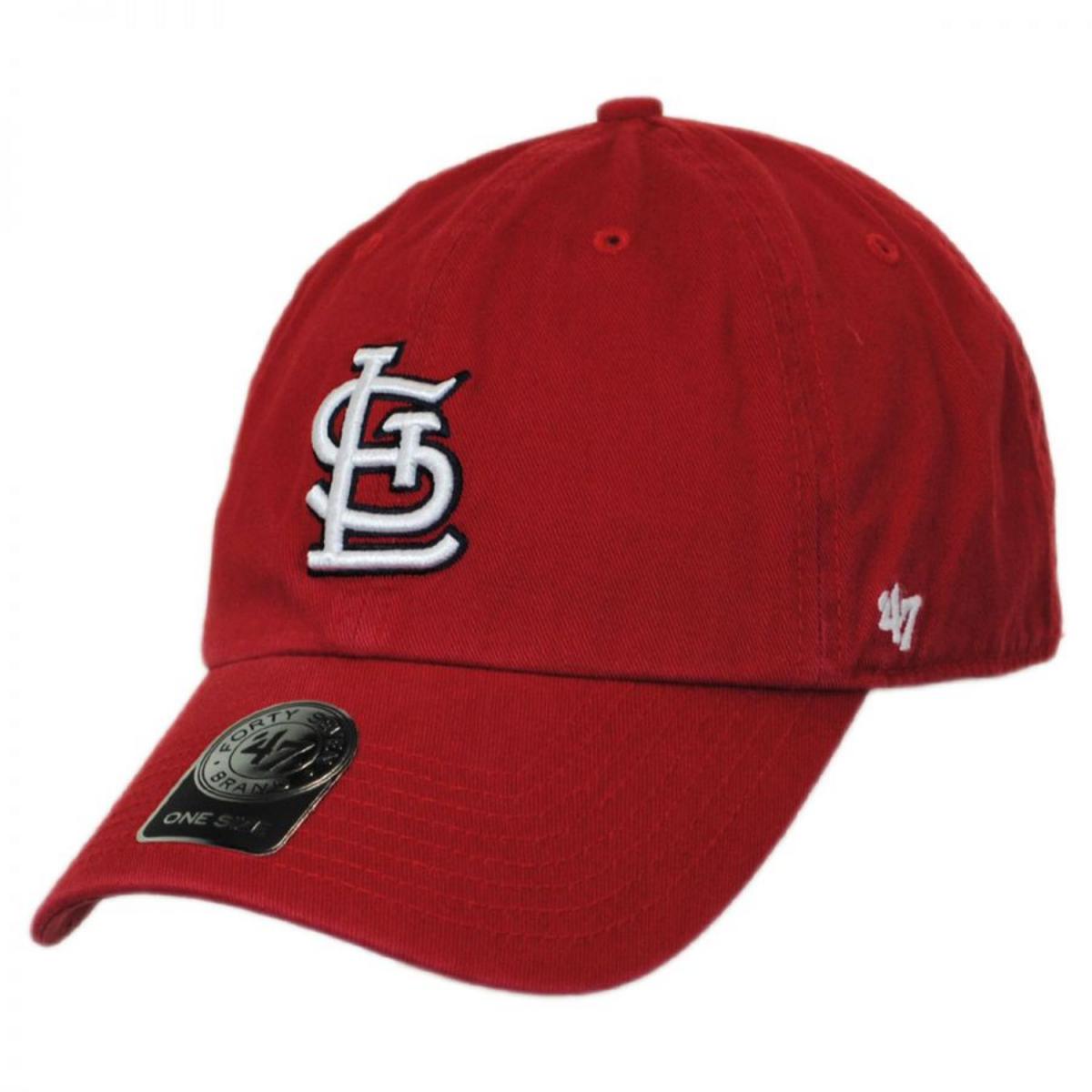 47 Brand | St Louis Cardinals MLB Clean Up Strapback Baseball Cap Dad Hat | 203133 | lead | RED