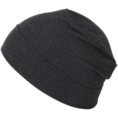 Slumbercap | Cotton Beanie Hat | 500899 | lead | CHARCOAL GREY