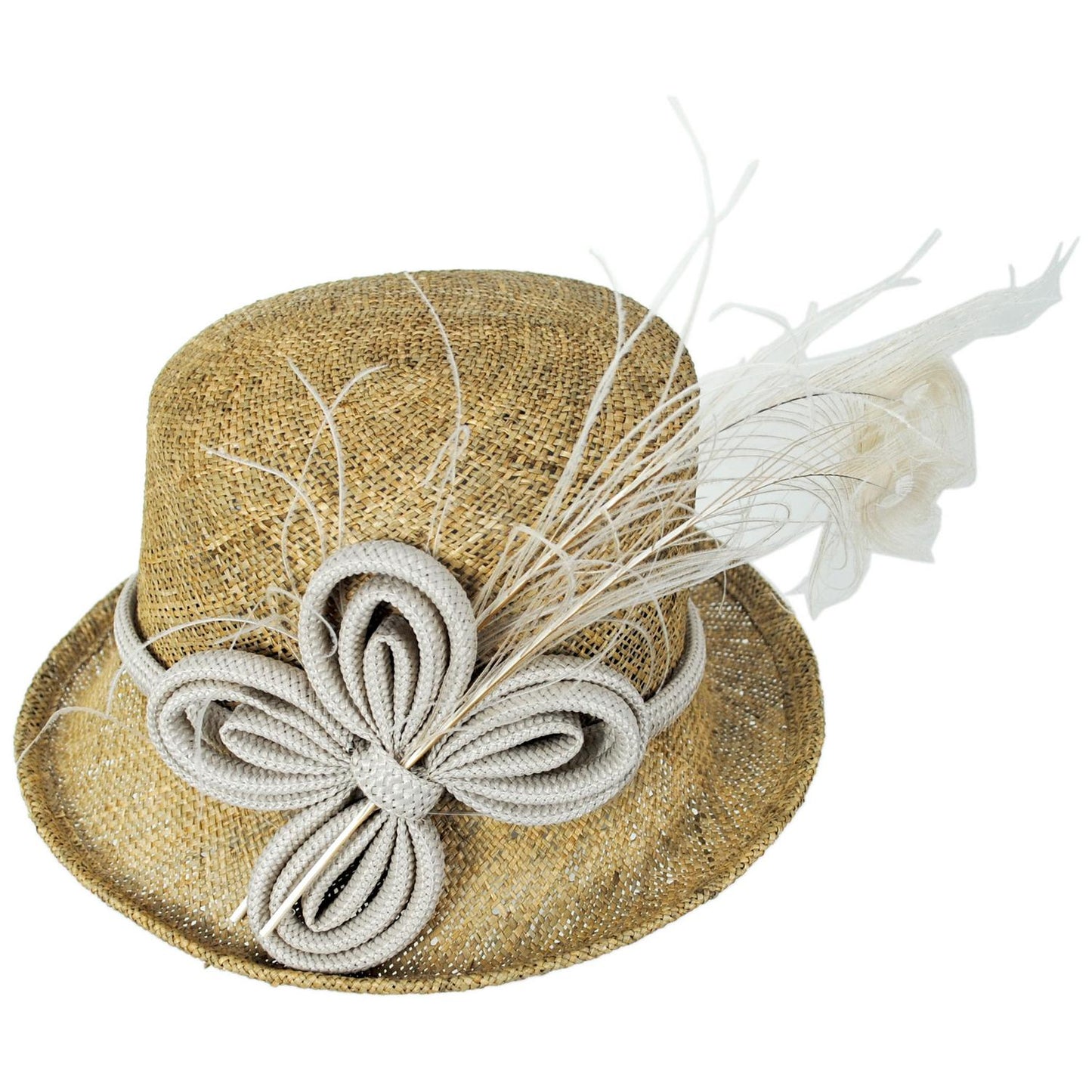 Kathy Jeanne | Peacock Feather Seagrass Topper Hat | 122466 | profile | SEAGRASS