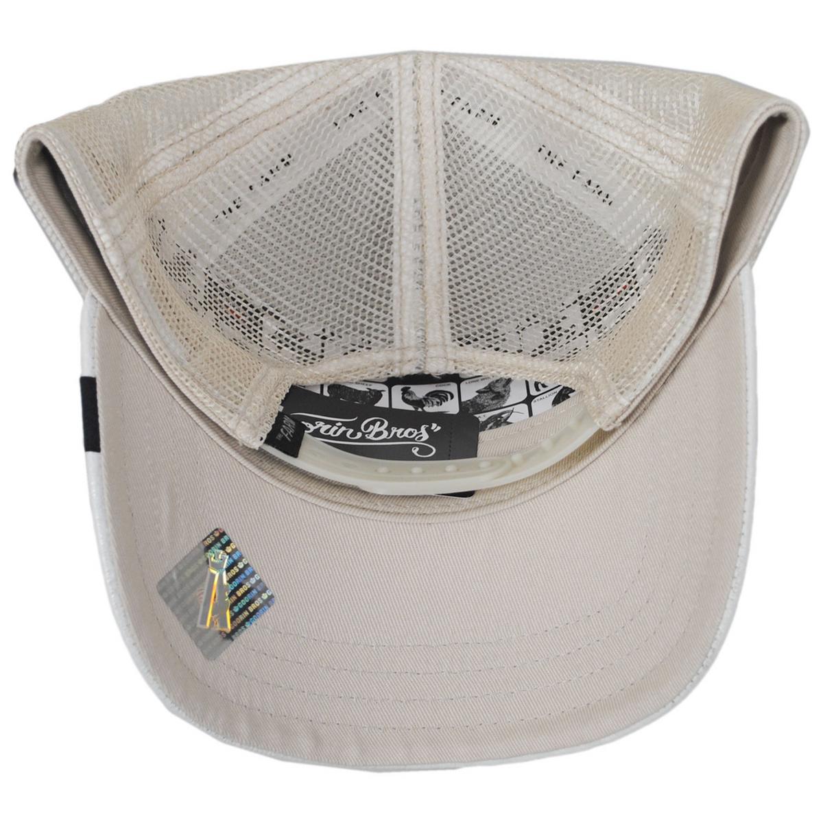 Goorin Bros | The Killer Tiger Vegan Leather Mesh Trucker Snapback Baseball Cap | 200637 | under | WHITE
