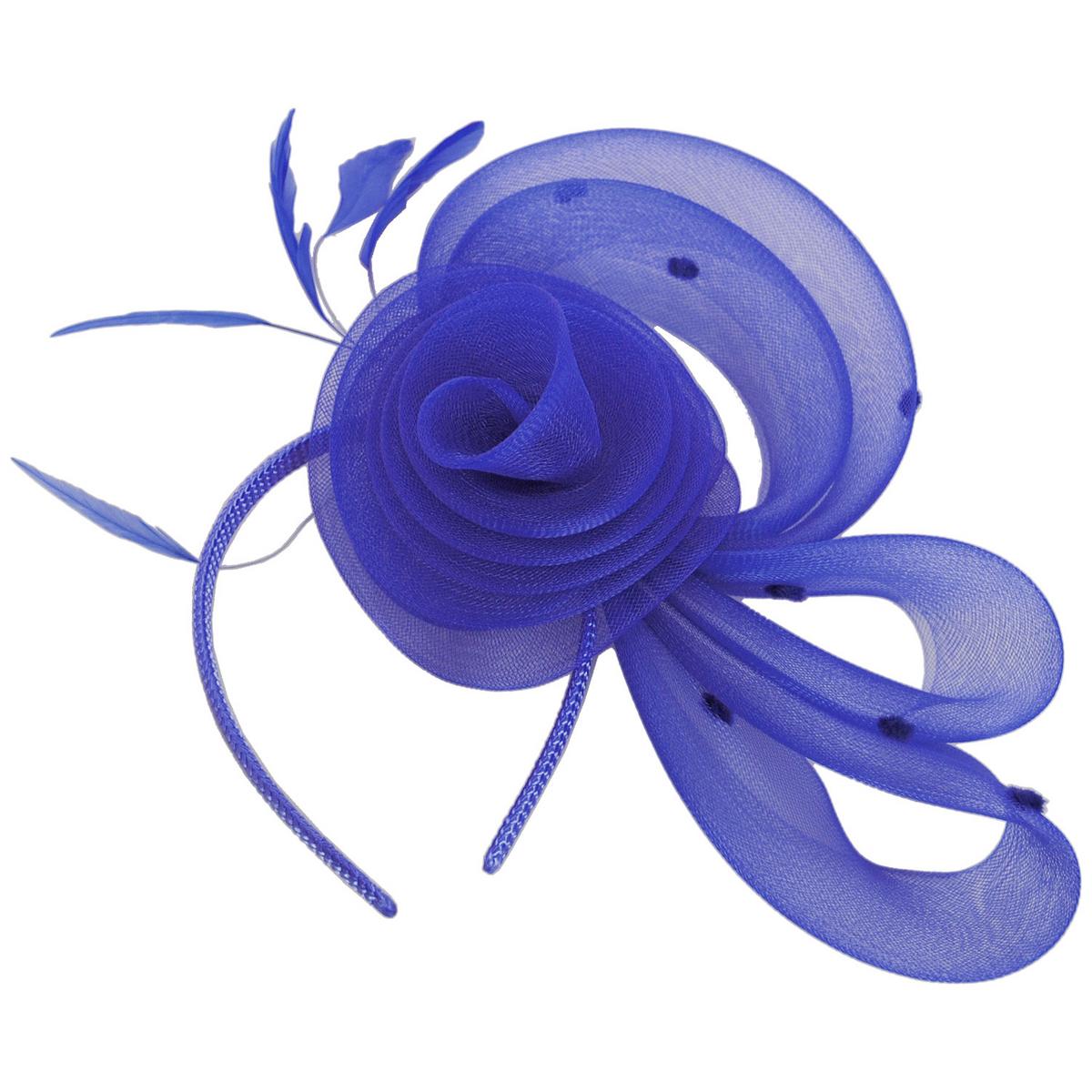 Kathy Jeanne | Pluma Horsehair Mesh Fascinator Hat | 122438 | lead | ROYAL