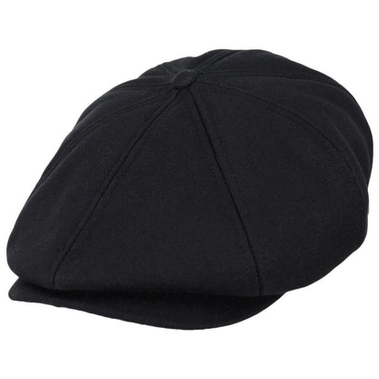 BRIXTON HATS | Brood Cotton Canvas Sherpa Lined Newsboy Cap | 161562 | lead | BLACK