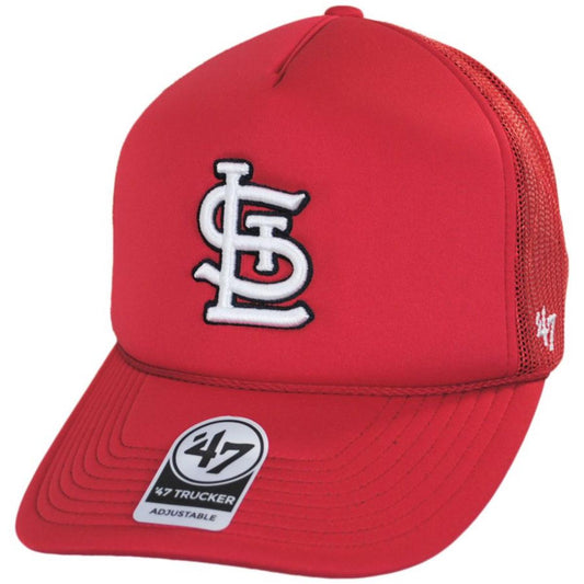 47 Brand | St. Louis Cardinals MLB Foam Mesh Trucker Snapback Baseball Cap | 203130 | lead | RED