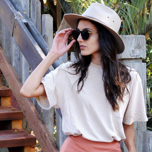 Jaxon Hats | Cotton Safari Fedora Hat | 147250 | lsfone | BRITISH TAN