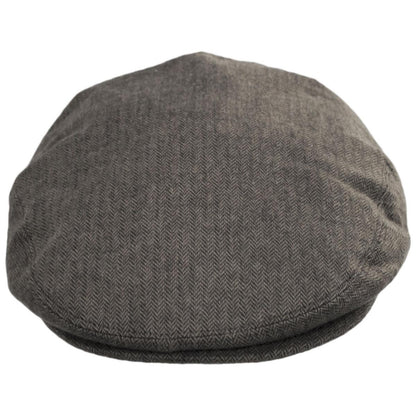 Baskerville Hat Company | Wholesale Swansea Cotton Herringbone Ivy Cap B2B Pre-Pack | B2B167677 | front | BLACK/GREY