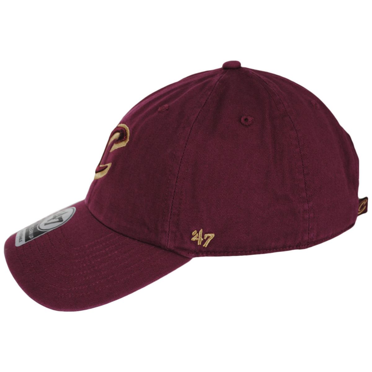 47 Brand | Cleveland Cavaliers NBA Clean Up Strapback Baseball Cap Dad Hat | 204001 | profile | CARDINAL