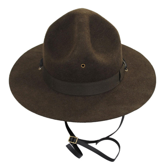 Scala | Wool Campaign Hat with Adjustable Chin Strap | 190121 | front | OLIVE
