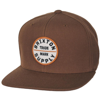 BRIXTON HATS | Oath III Snapback Baseball Cap | 201713 | lead | PINECONE BROWN
