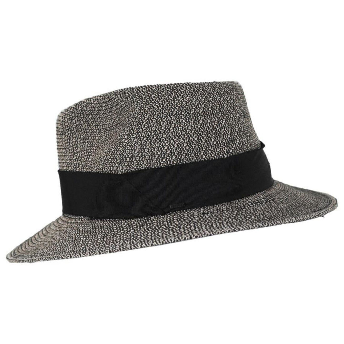 Bailey 1922 | Mullan Toyo Straw Blend Safari Fedora Hat | 127773 | profile | BLACK