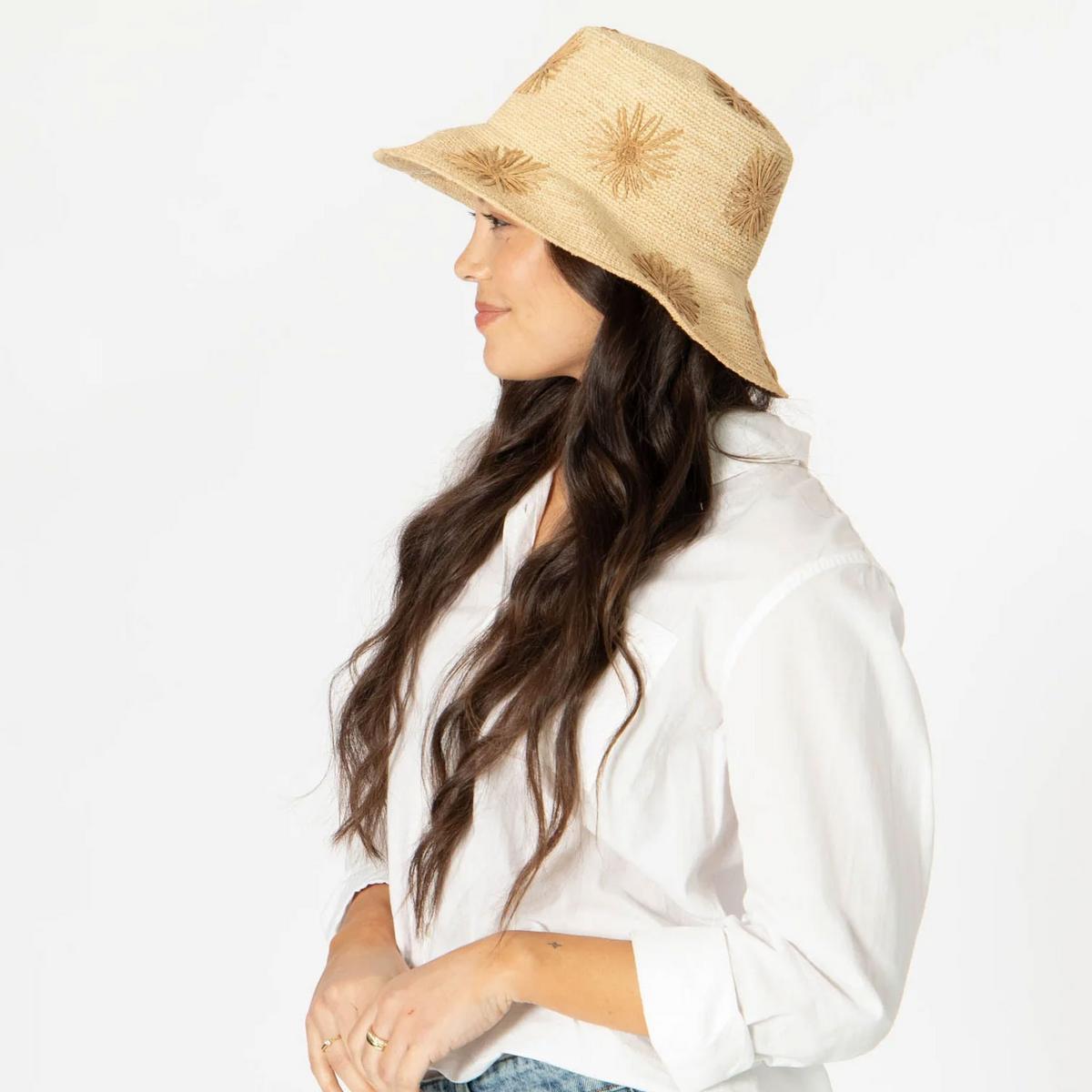 San Diego Hat Company | Sol Raffia Straw Bucket Hat | 103687 | lsfone | TAN