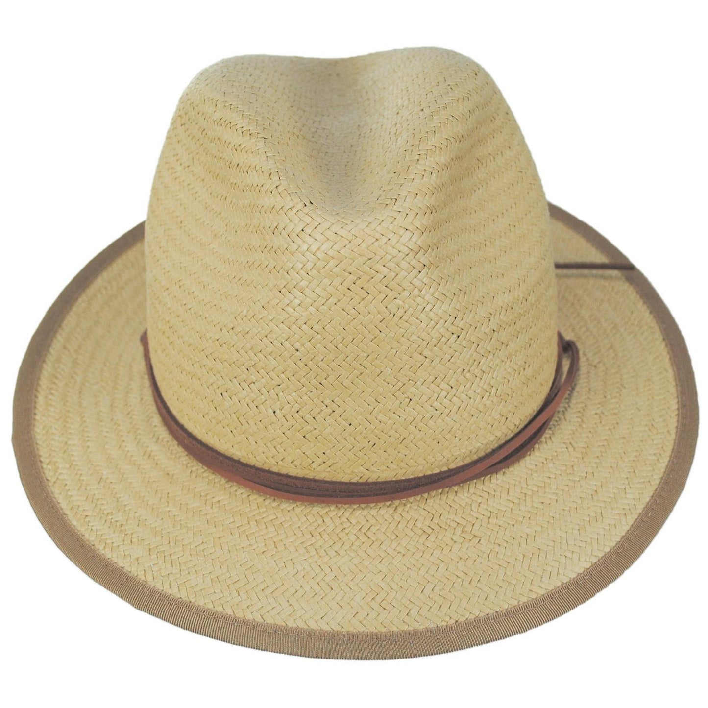 Bailey 1922 | Bran Raindura Straw Fedora Hat | 127937 | front | LIGHT DUSTED OCHRE
