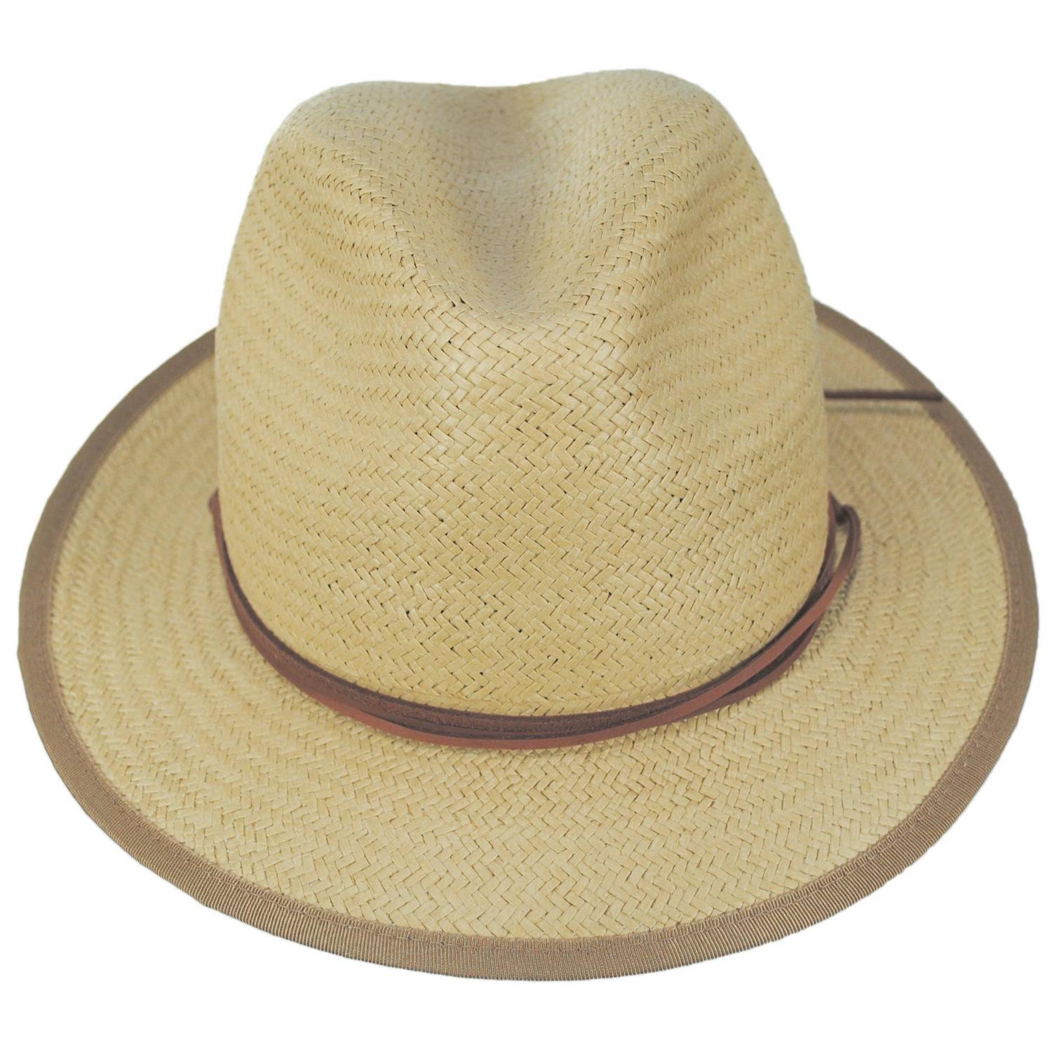 Bailey 1922 | Bran Raindura Straw Fedora Hat | 127937 | front | LIGHT DUSTED OCHRE