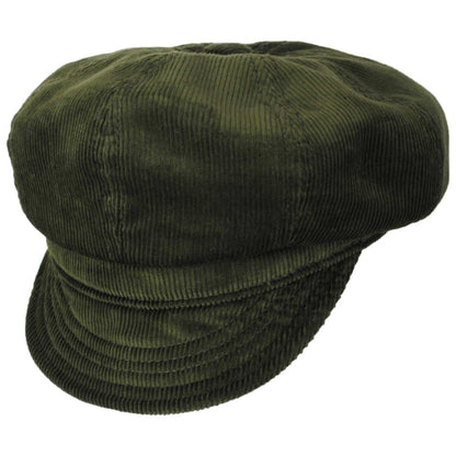 NEW YORK HAT CO | Cotton Corduroy Spitfire Newsboy Cap | 161111 | lead | OLIVE
