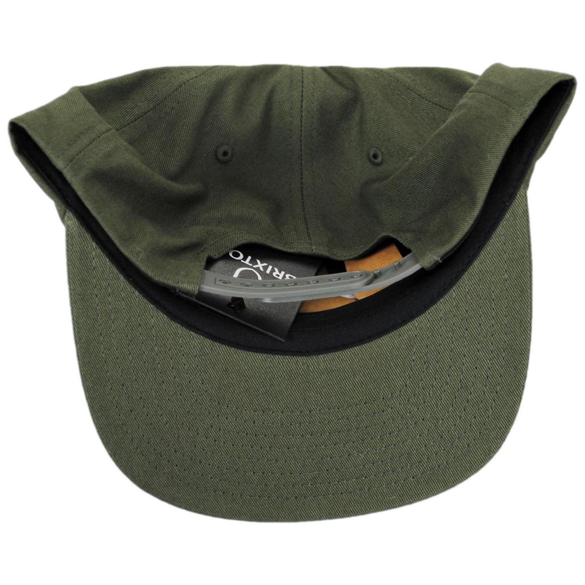 BRIXTON HATS | Norvell MP Cotton Snapback Baseball Cap - Dark Olive | 201839HO24 | under | DARK OLIVE