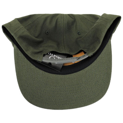 BRIXTON HATS | Norvell MP Cotton Snapback Baseball Cap - Dark Olive | 201839HO24 | under | DARK OLIVE