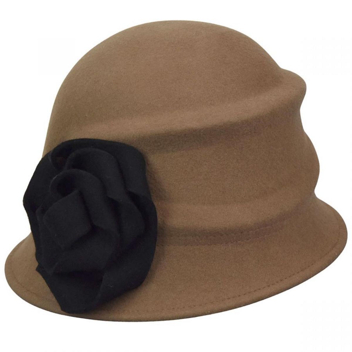 Betmar | Alexandrite Wool Felt Cloche Hat | 123129 | lead | SEPIA