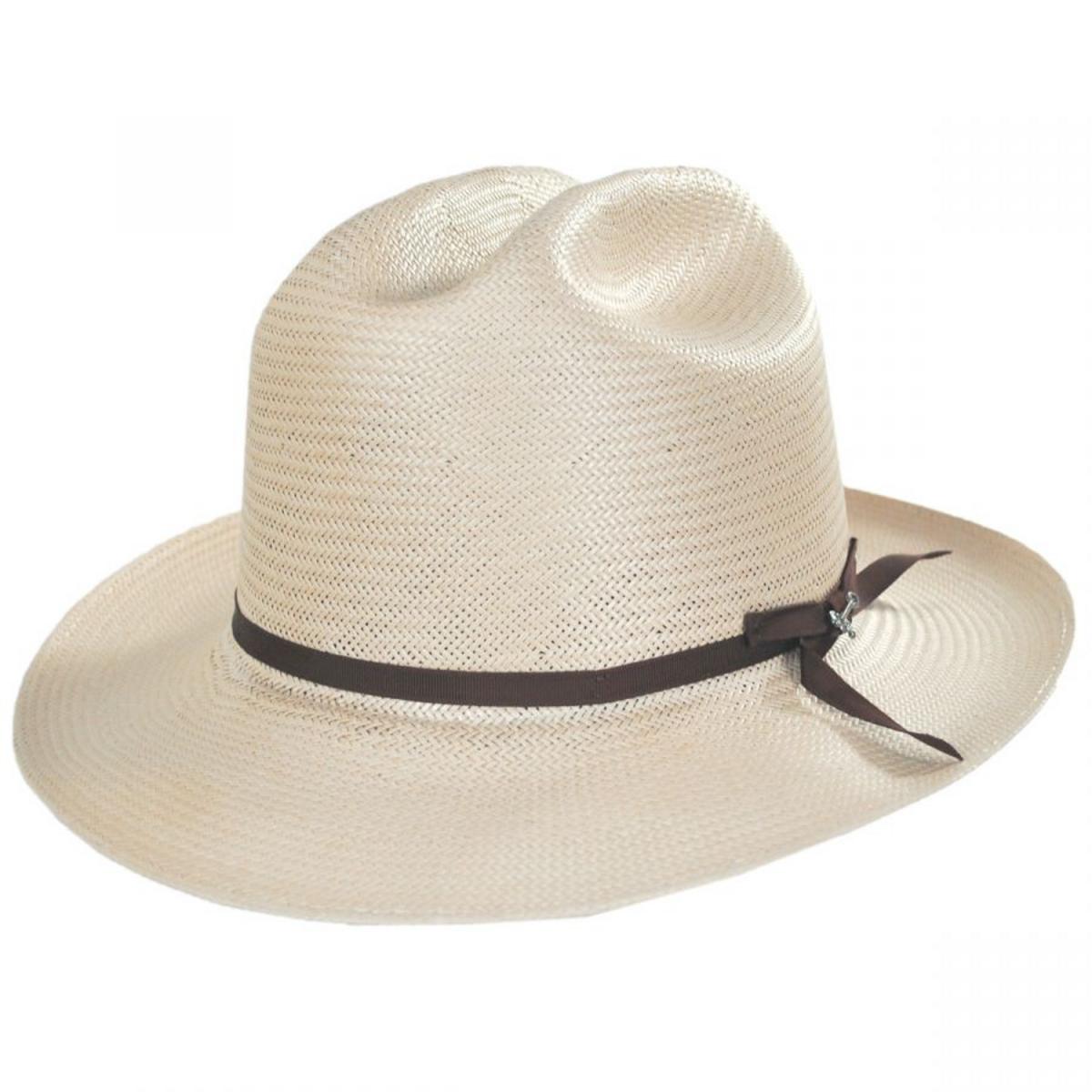 Stetson | Open Road Shantung Straw Western Hat | 127000 | lead | SILVERBELLY